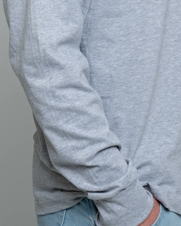 Closeup of a 5186 Hanes Beefy-T Long Sleeve